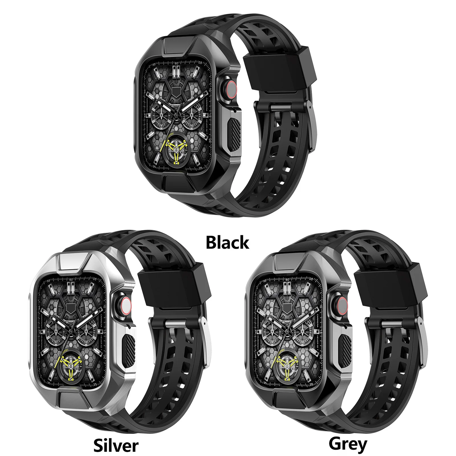 Luxury Stainless Steel Case Sport Strap Apple Watch Mod Kit