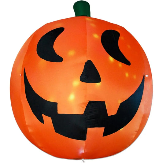 10 Feet Halloween Inflatable Giant Pumpkin with Build-in LEDs Blow Up for Halloween Party Indoor Outdoor Up Decoration